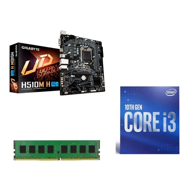 Kit Actualización Intel Core I3 10100 Gigabyt H510 Ram 8g Kt