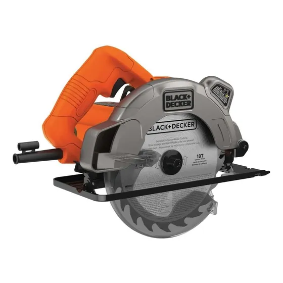 Sierra Circular Negra+decker Con Láser, 13-amperio (bdecs300