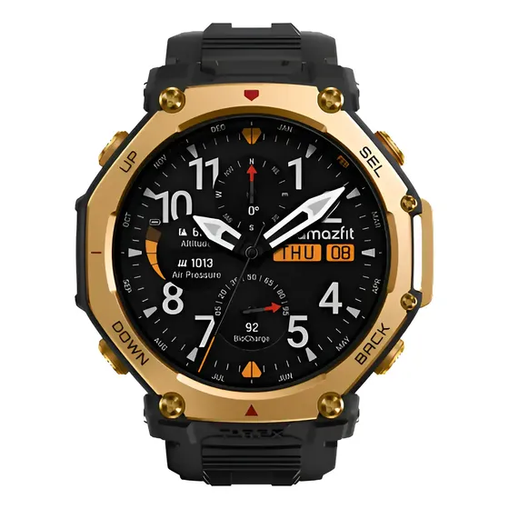 Amazfit T-rex 3 Pro Black Gold 48mm - Preto - Esportivo - Preto - Gold