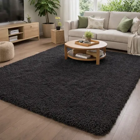 Tapete Felpudo Decorativo 2,00x1,40 Sala Quarto Luxo Cores 2 M 1.4 M Cinza Mesclado