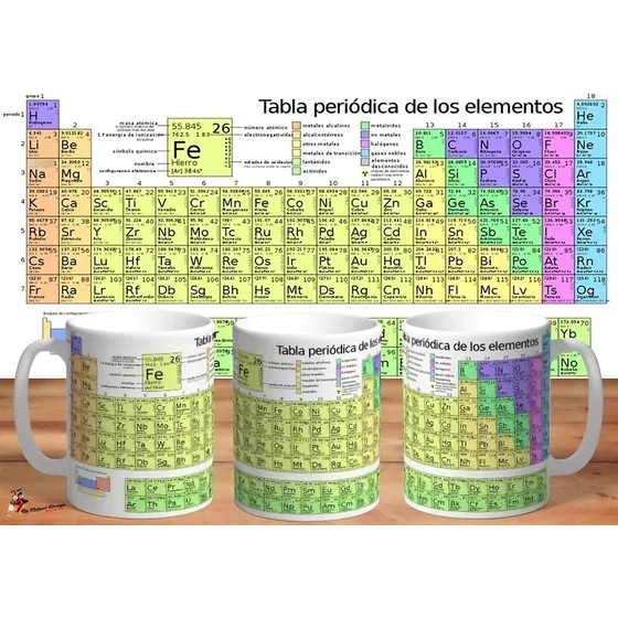 Taza Tabla Periodica De Los Elementos Diseño 01