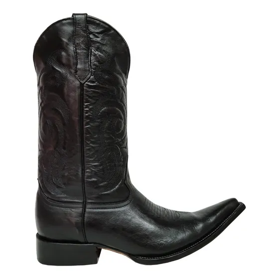 Botas Vaqueras Piel Original Color Negro Para Hombre