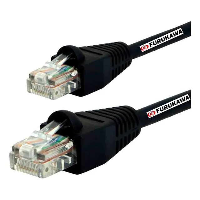 Patchcord Cat 6 Furukawa 5 Metros Armado Negro Gigalan