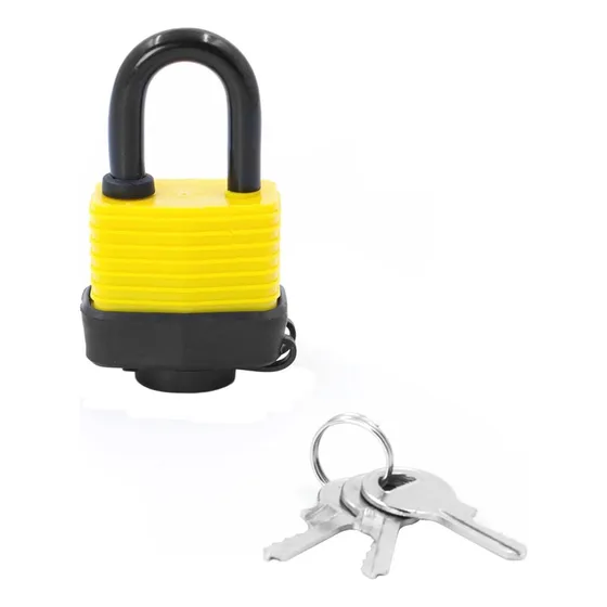 Candado 3 Llaves 65mm Con Protector Impermeable - Cs.