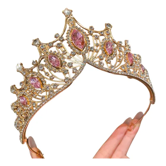 Tiara Corona Quinceañera Tocado Novia Boda Cristales