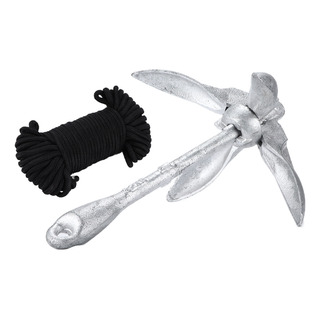 Ancla Marina Plegable Portátil De 3,2 Kg Con Cuerda De 20 M Ancla Marina Plegable Portátil De 3,2 Kg Con Cuerda De 20 M