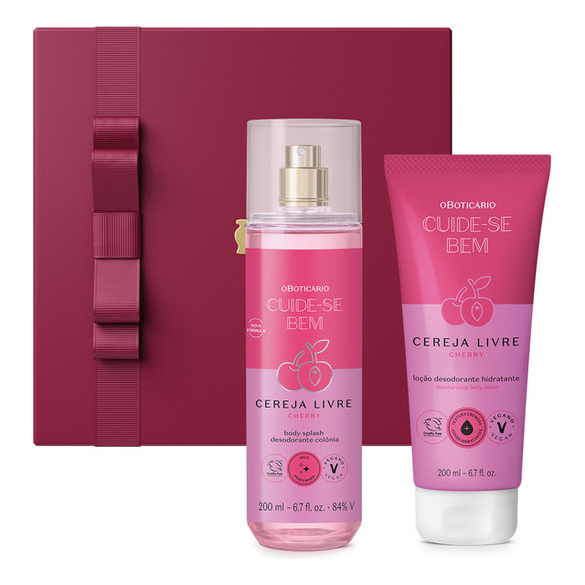Combo Presente Dia Dos Namorados Cereja Livre: Body Splash 200ml + Loção Corporal 400ml + ... Combo Presente Dia Dos Namorados Cereja Livre: Body Splash 200ml + Loção Corporal 400ml + ...