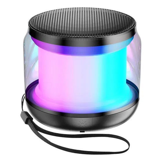 Caixinha De Som Bluetooth Portátil Pequena Potente Com Rgb