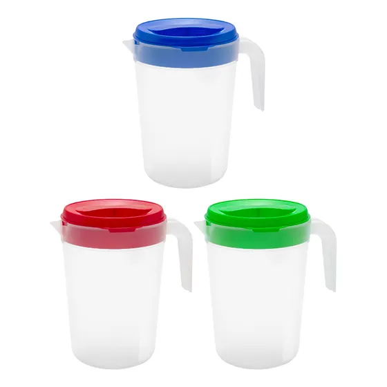 Jarra Con Tapa Plastico Resistente Cocina 4 Litros 3 Piezas