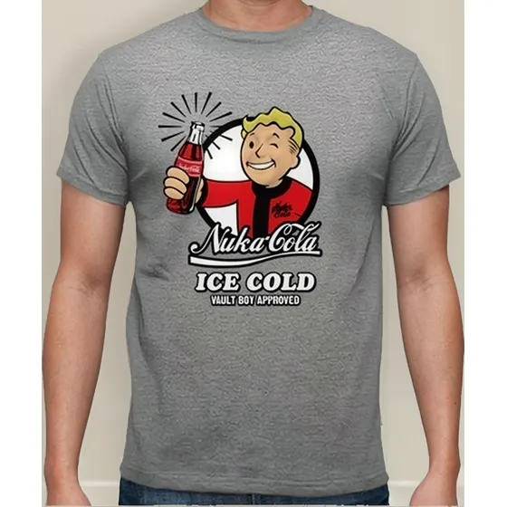 Playera Camiseta Coca Logo Nuka Cola Fallout Vault Boy + Reg