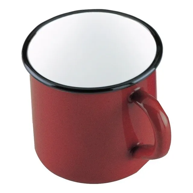 Taza O Pocillo De Peltre Rojo 340 Ml Marca Ibili