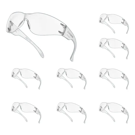 10 Oculos De Proteção Segurança Epi Oval Águia Obra