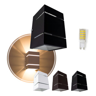 Luminária Arandela Led Bidirecional De Parede Starlumen St327 Preta Luz Cor Branco Quente Luminária Arandela Led Bidirecional De Parede Starlumen St327 Preta Luz Cor Branco Quente