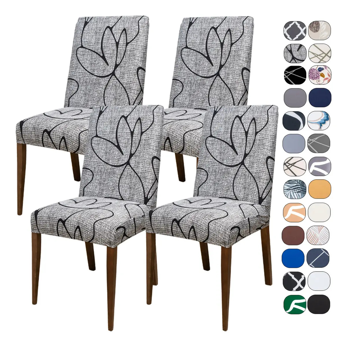 Kit 4 Capas Cadeira Jantar em Tecido Resistente