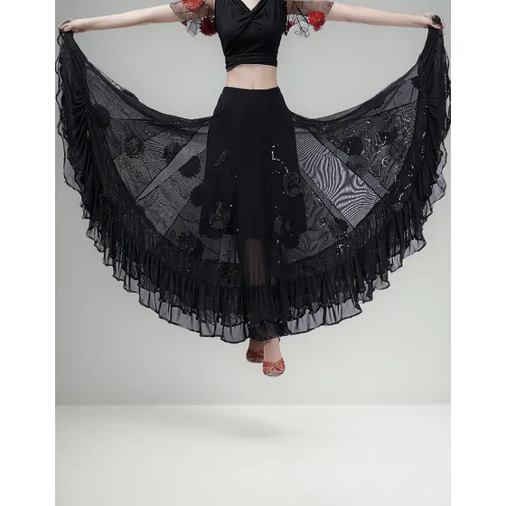 Falda De Baile Flamenco Para Mujer, Estilo Moderno