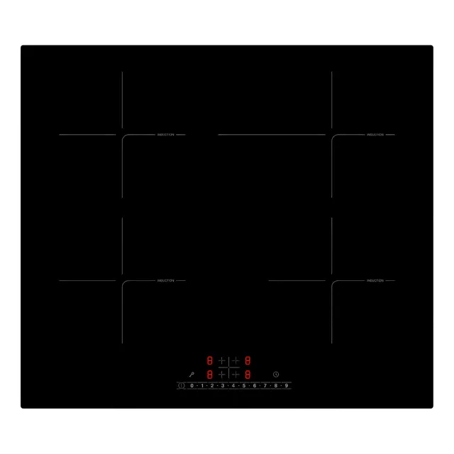 Anafe Clase A Futura De Inducción 4 Zonas 6800w Timer Color Negro