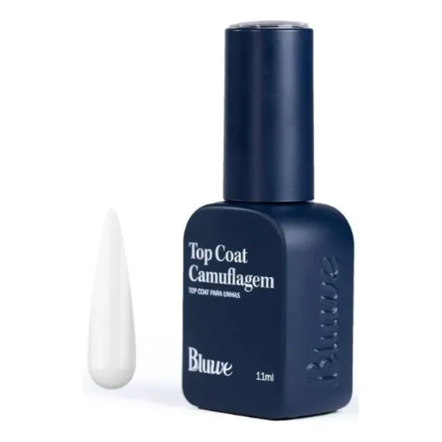 Top Coat Camuflagem Branco Baby 10ml - Bluwe