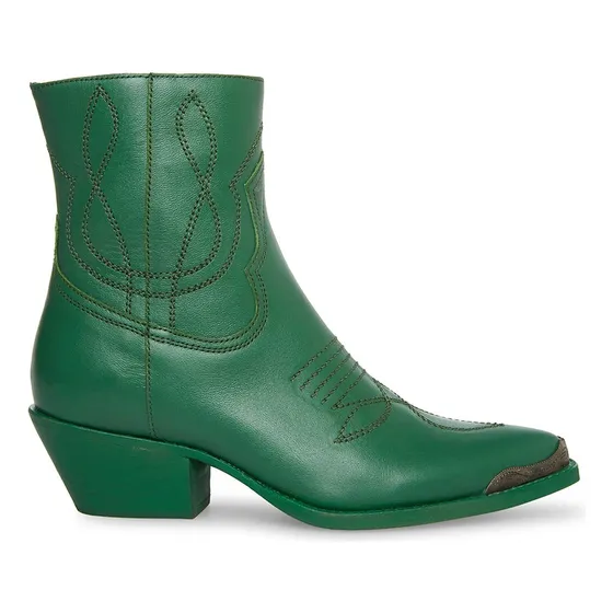 Botines Steve Madden Greyson Botas Vaqueras En Piel Natural 