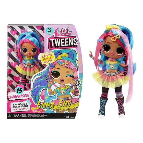 Lol Surprise Tweens Emma Emo Set Muñeca  + 15 Sorpresas