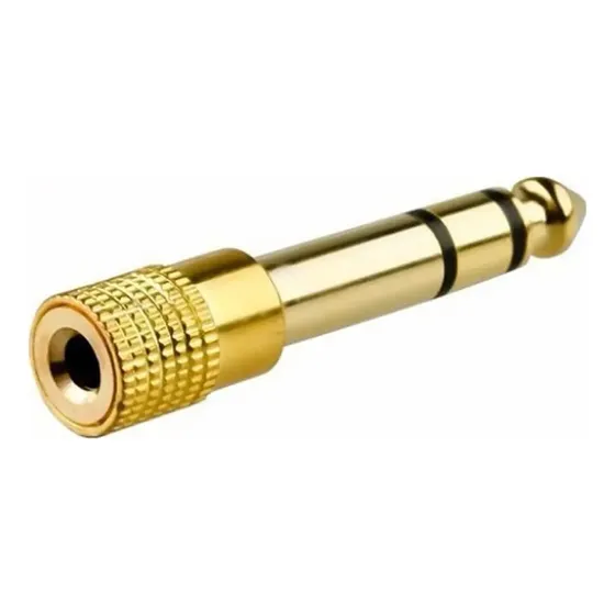 Adaptador Mini Plug 3.5mm Hembra A Plug 6.35mm Macho Stereo 