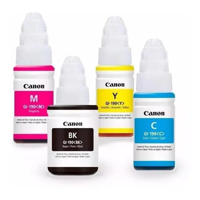 Kit de 4 tintas Canon G-190 para Pixma G1100 G2100 G3100 G3102