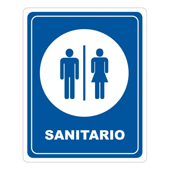 Señalamiento Letrero Sanitario Mixto 20x25 Cm
