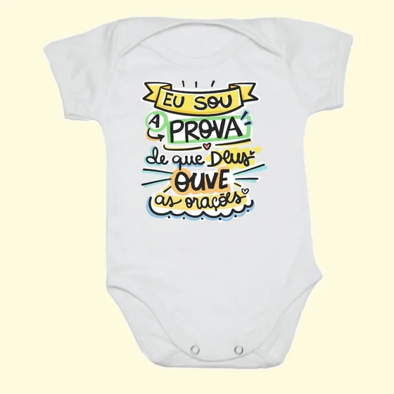 Bodies Bebe Personalizado Eu Sou A Prova Que Deus Responde 