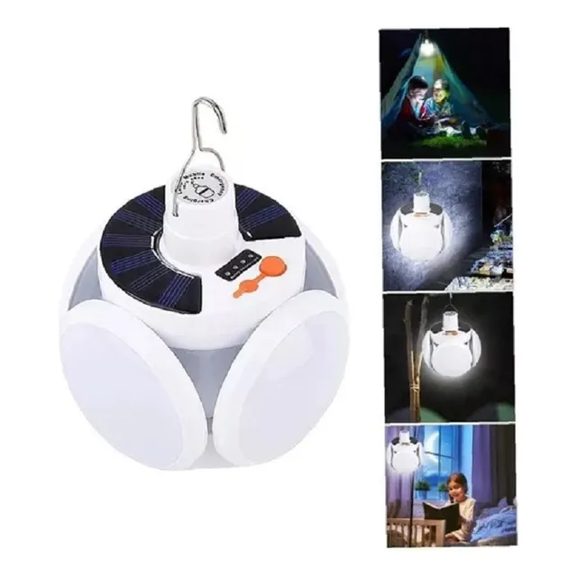 Foco Led Plegable De Emergencia Recargable Y Solar