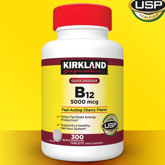 Vitamina B12 Kirkland 5000 Mcg 300 Tomas Disolución Rápida | Cuotas sin interés