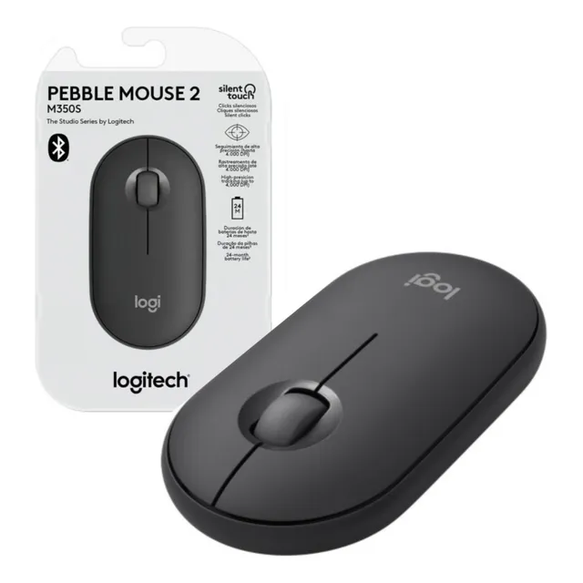 Mouse Logitech M350s Pebble 2 Bluetooth Grafito Inalambrico