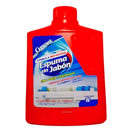 Limpiador De Alfombras Carbona Espuma Sin Jabón 1l