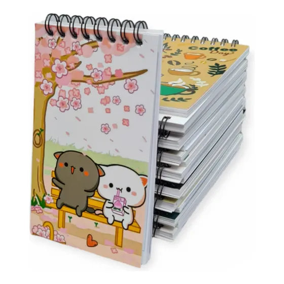 Libreta Cuaderno Mini Anotaciones Argollado Pack 24 Unidades