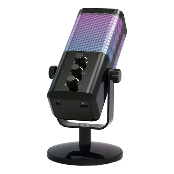 Micrófono Gamer Condensador Usb  Para Pc, Mac Y Ps4 Rgb