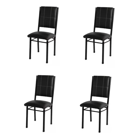 Juego X4 Silla Cocina Comedor Caño Reforzado Tapizada Oferta