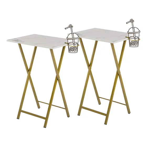 Vecelo Bandeja De Tv Para Comer, Juego De 2, Mesa Portatil P