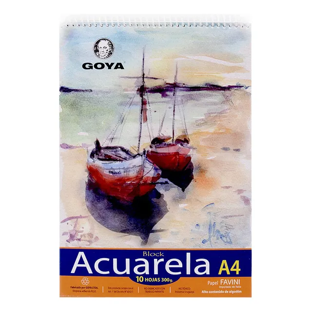 Block Dibujo Acuarela Goya A4 - Goldin Papelería 