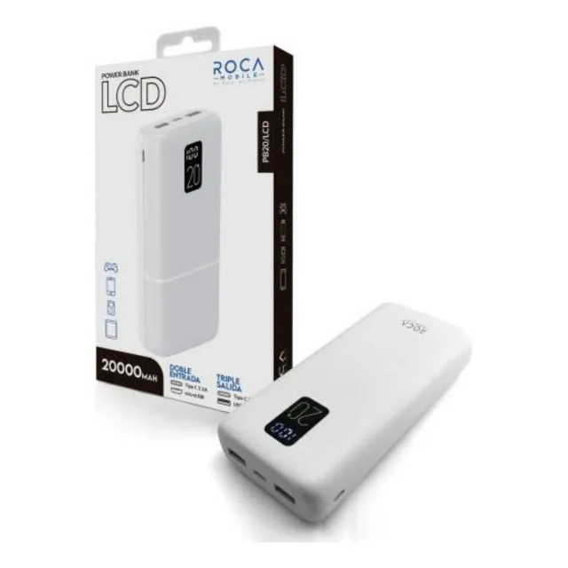 Power Bank Roca 20000 Mah 2.1a Para iPhone Samsung Xiaomi