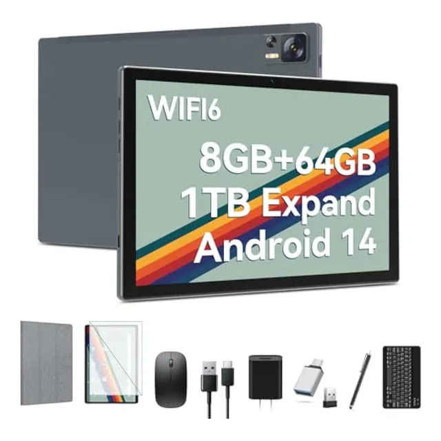 Tablet Android 14 Wifi6 De Gran Almacenamiento, 8