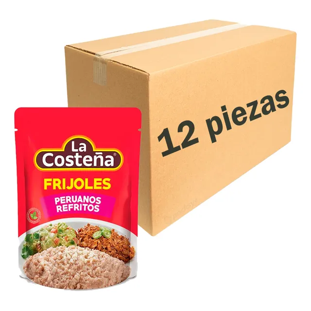 Frijoles Refritos La Costeña Pouch Caja 400g Caja 12pz