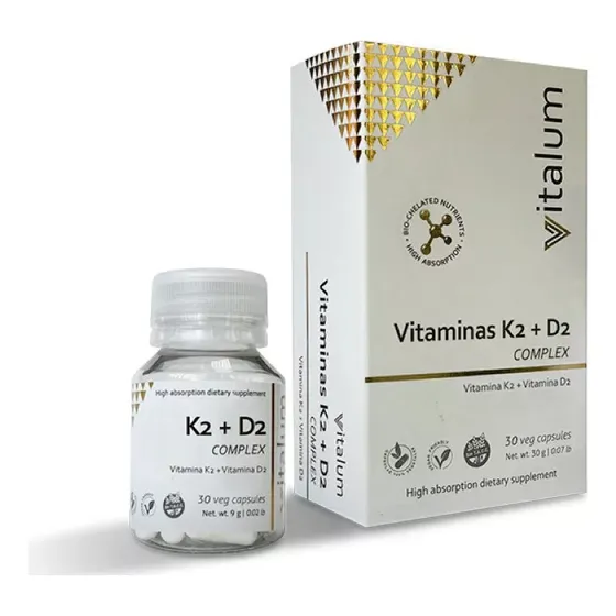 Vitaminas K2 + D2 Complex En Capsulas Vitalum Hgl