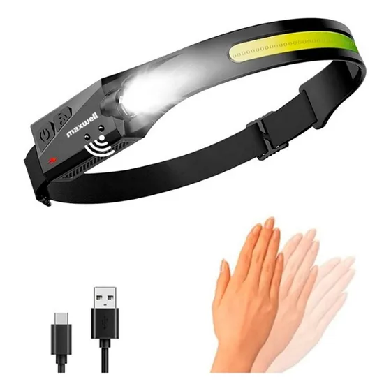 Linterna Frontal Luz Led Camping De Cabeza Maxwell