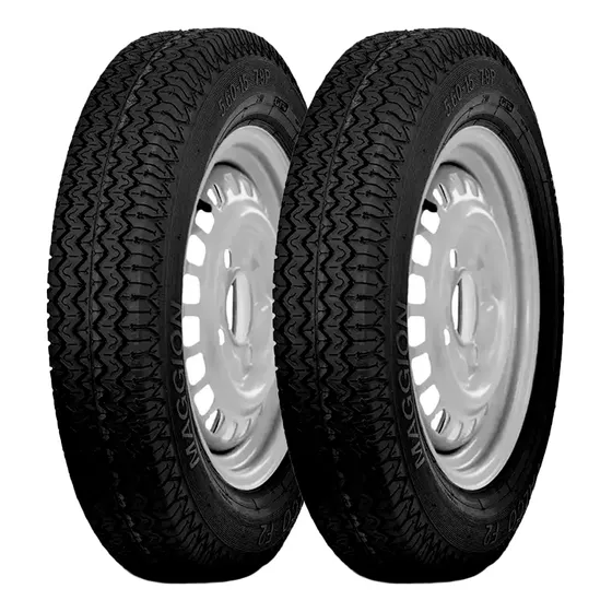 Kit 2 Pneus Agrícola Maggion 5.60-15 Falco F2 4 Lonas