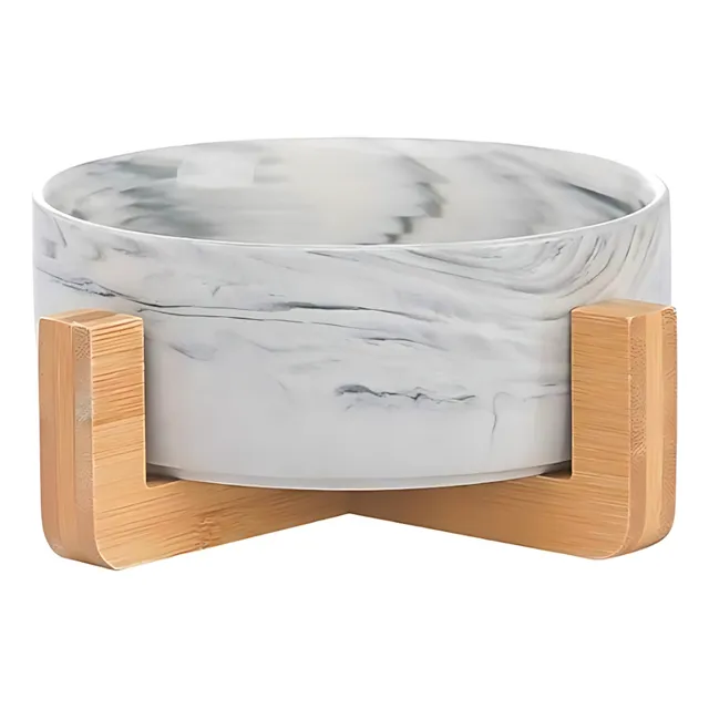 Plato De Ceramica Con Soporte Para Mascota Perro Gato