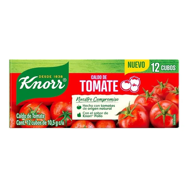 Caldo Knorr de Tomate 12 Cubos de 10.5g