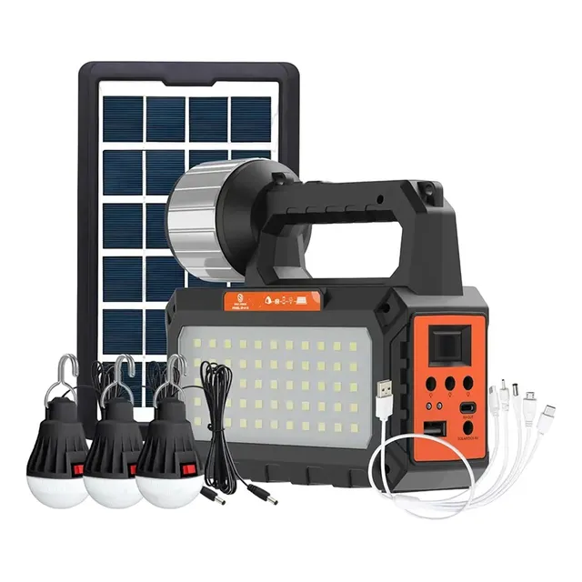 Kit De Energía Solar Multiusos Ampolletas+linterna+usb+radio