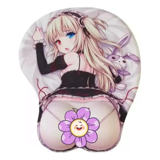 3d Alfombrilla Ratón Anime, Pecho Reposamuñecas De Silicona