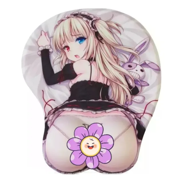 3d Alfombrilla Ratón Anime, Pecho Reposamuñecas De Silicona
