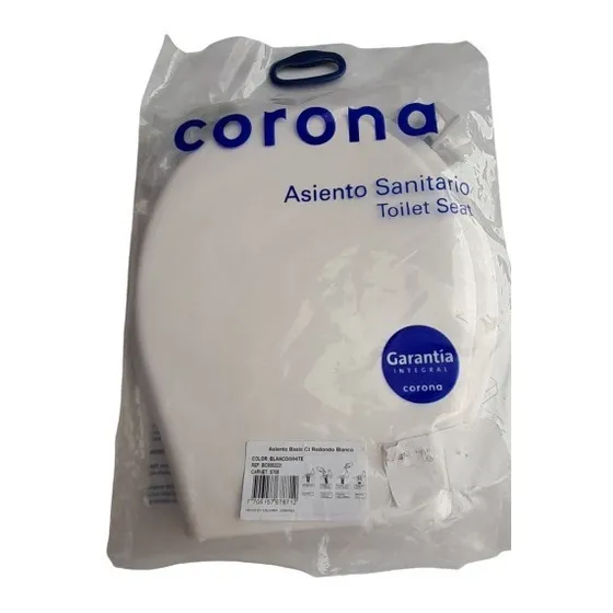 Asiento Sanitario O Poceta Basico Corona Redondo