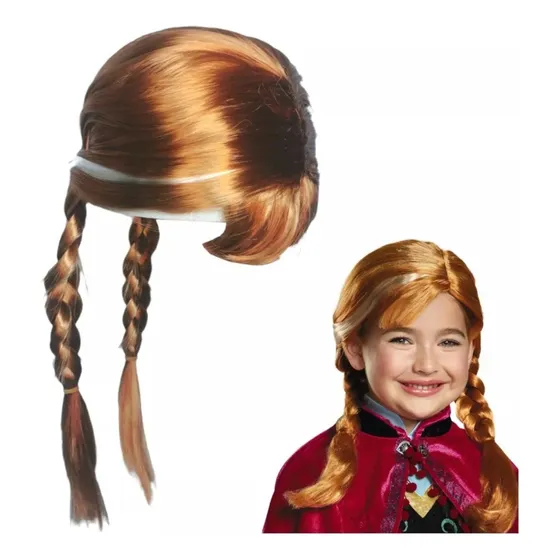 Princesa Ana Frozen Peluca Trenzada Disfraz Fiesta Halloween
