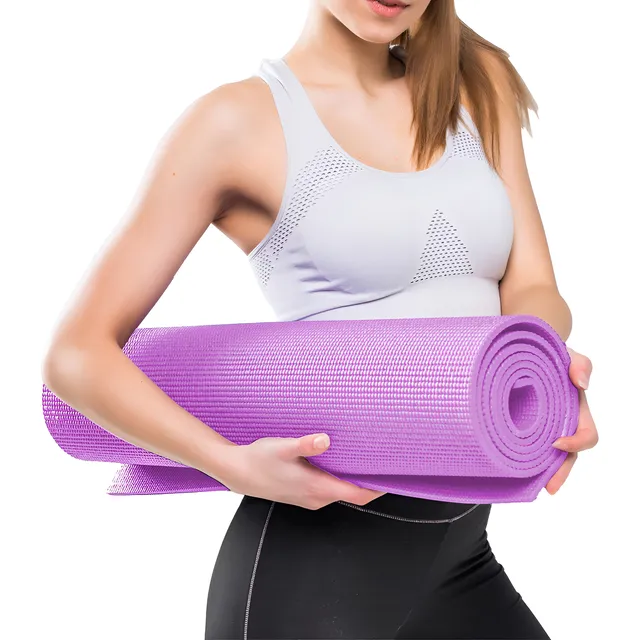 Matt De Entrenamiento De Pvc De 6mm Fitness Yoga Gym + Bolso